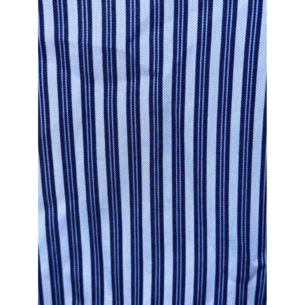 Bugatchi Uomo Mens XL Blue White Striped Shaped Fit Long Sleeve Button Down - Picture 5 of 7